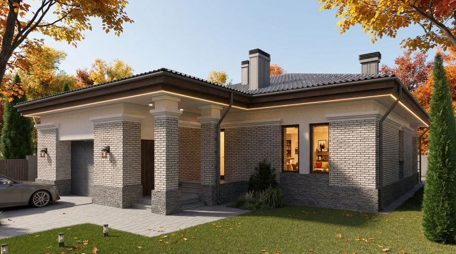 Проект дома в стиле неоклассика 145 м² — Karimov Studio